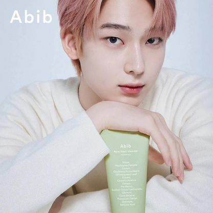 {Abib} - Mousse nettoyante contre l'acné Heartleaf Foam