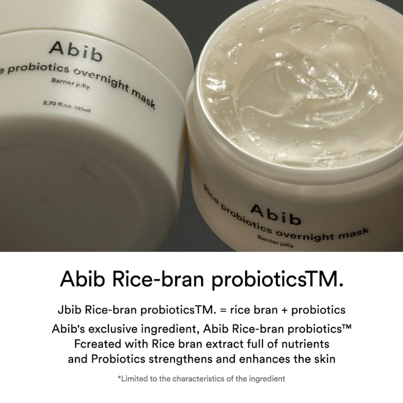 {Abib} - Rice Probiotics Overnight Mask Barrier Jelly (masque de nuit)